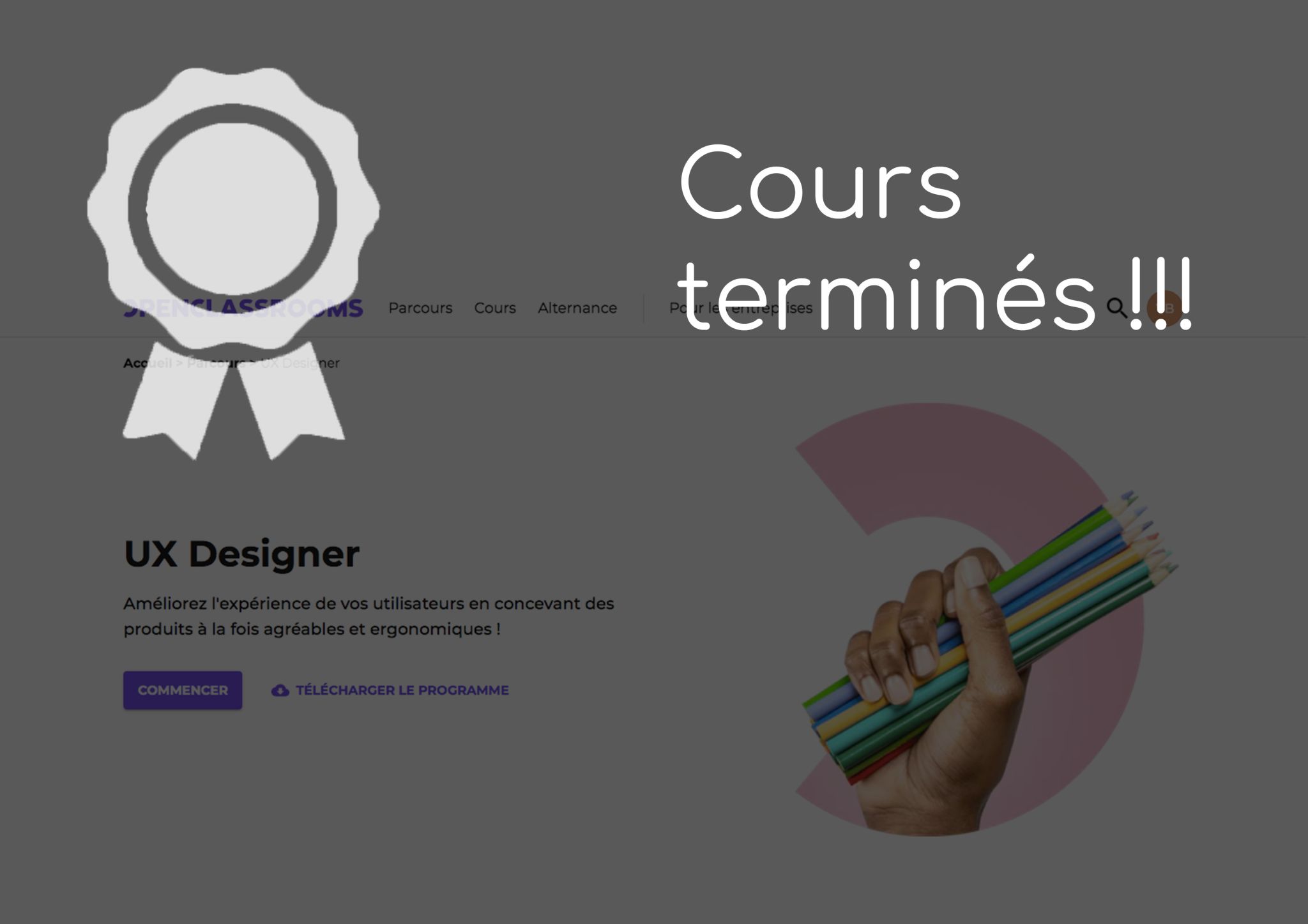 Lire la suite à propos de l’article Parcours UX terminé !